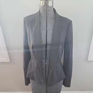 Worthington Gray Blazer Shawl Collar Fitted
